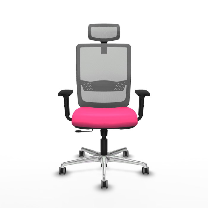 PIQUERAS Y CRESPO Silla de oficina Haches Rosa y Gris PIQUERAS Y CRESPO Silla de oficina Haches Rosa y Gris