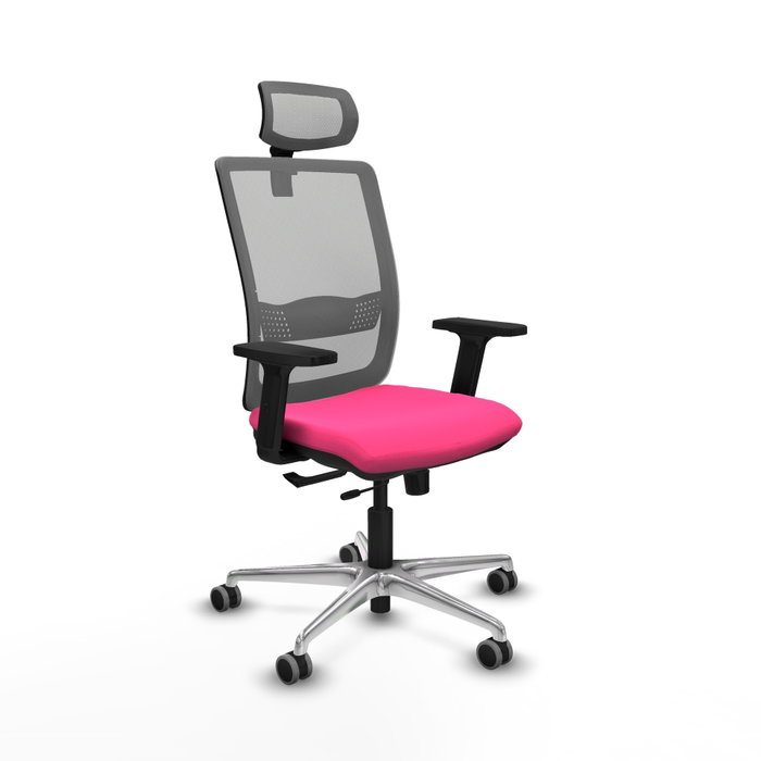 PIQUERAS Y CRESPO Silla de oficina Haches Rosa y Gris PIQUERAS Y CRESPO Silla de oficina Haches Rosa y Gris