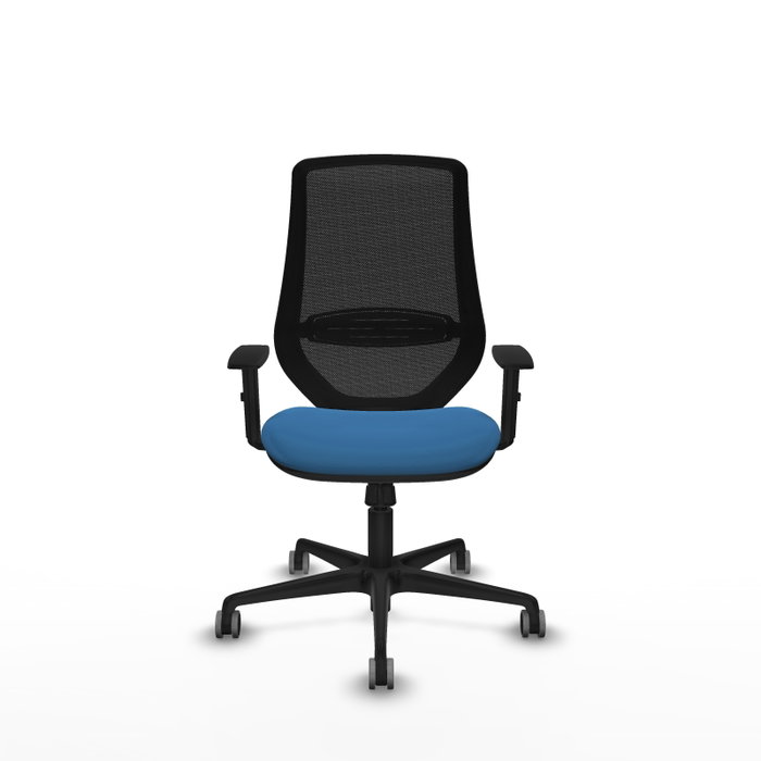 PIQUERAS Y CRESPO Silla de oficina Mardos con mecanismo Sincro, Azul claro y Negro