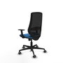 PIQUERAS Y CRESPO Silla de oficina Mardos con mecanismo Sincro, Azul claro y Negro