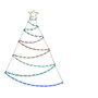 Basics Árbol adorno LED RGB con conexión USB