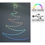 Basics Árbol Adorno LED RGB Conexión USB 80 Leds Cable 10m 5V 66x87cm