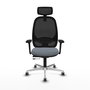 PIQUERAS Y CRESPO Silla de oficina Cilanco con Mecanismo Sincro/Traslack, Gris y Negro