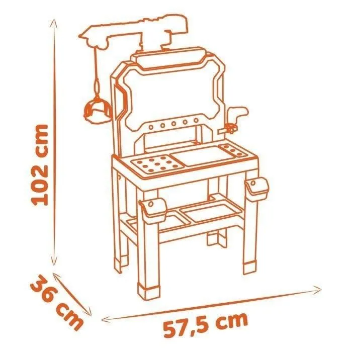Smoby Black+Decker Bricolo Builder 3032163607410 Juguete Construcción para Niños a partir de 3 Años