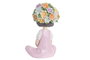 DKD Home Decor Figura de Resina Niña con Flores Multicolor