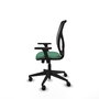 PIQUERAS Y CRESPO Silla de oficina Motilla con mecanismo Sincro/Traslack, Verde esmeralda y Negro