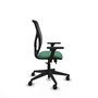 PIQUERAS Y CRESPO Silla de oficina Motilla con mecanismo Sincro/Traslack, Verde esmeralda y Negro