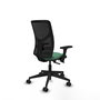 PIQUERAS Y CRESPO Silla de oficina Motilla con mecanismo Sincro/Traslack, Verde esmeralda y Negro