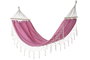 DKD Home Decor Hamaca de Poliéster y Algodón con Flecos Rosa