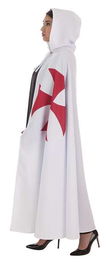 Creaciones Llopis Disfraz Adulto Capa Templario Blanca Talla XL