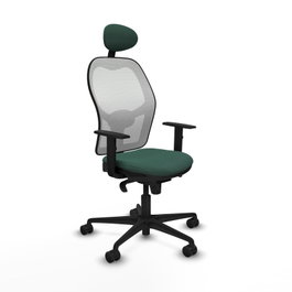 PIQUERAS Y CRESPO Silla de oficina Jorquera Verde botella y Blanco