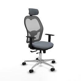 PIQUERAS Y CRESPO Silla de oficina Jorquera Gris con mecanismo Sincro/Traslack