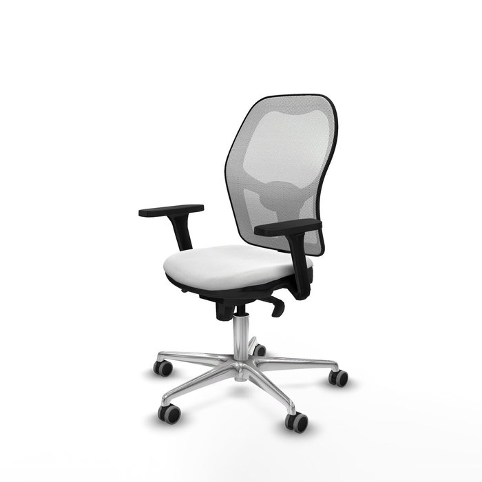 PIQUERAS Y CRESPO Silla de oficina Jorquera Blanca con Mecanismo Sincro y Brazos 3D