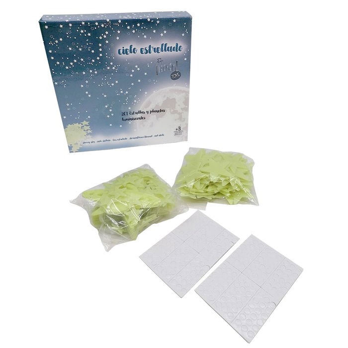 Tachan Pack Estrellas Y Planetas Luminiscentes 201 Elementos Decoración Infantil