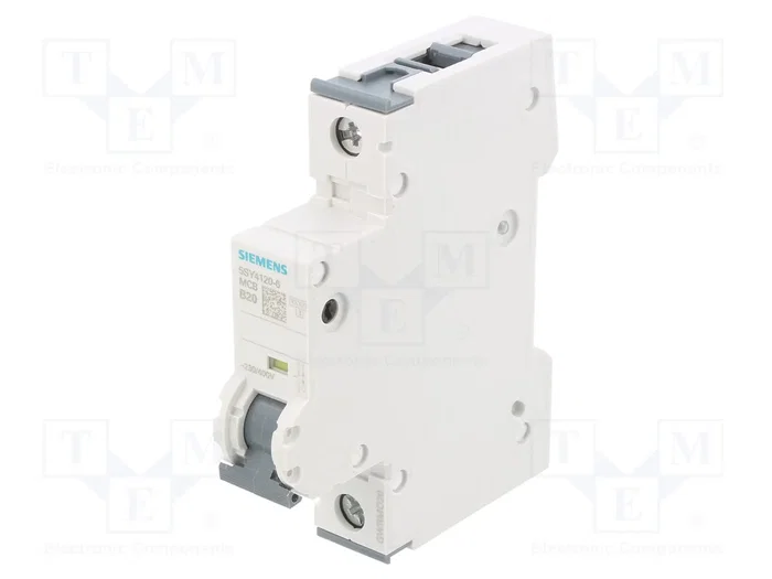 SIEMENS 5SY4120-6 Interruptor magnetotérmico 1 polo 20A 10kA SIEMENS 5SY4120-6 Interruptor magnetotérmico 1 polo 20A 10kA