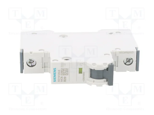 SIEMENS 5SY4120-6 Interruptor magnetotérmico 1 polo 20A 10kA SIEMENS 5SY4120-6 Interruptor magnetotérmico 1 polo 20A 10kA