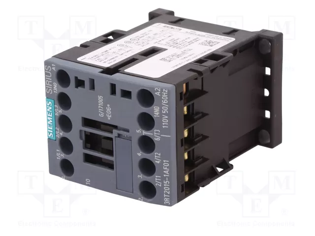 SIEMENS 3RT2015-1AF01 Contactor 3-polar 7A 110VAC