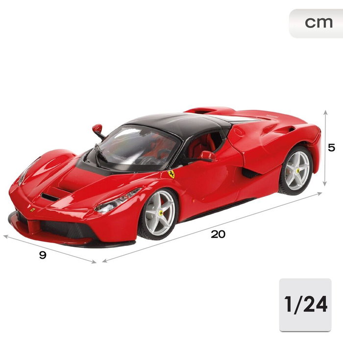 Burago Ferrari Laferrari Coche 1:24, 24x12x10cm, Apertura de Puertas Manual, Edad +3 Años