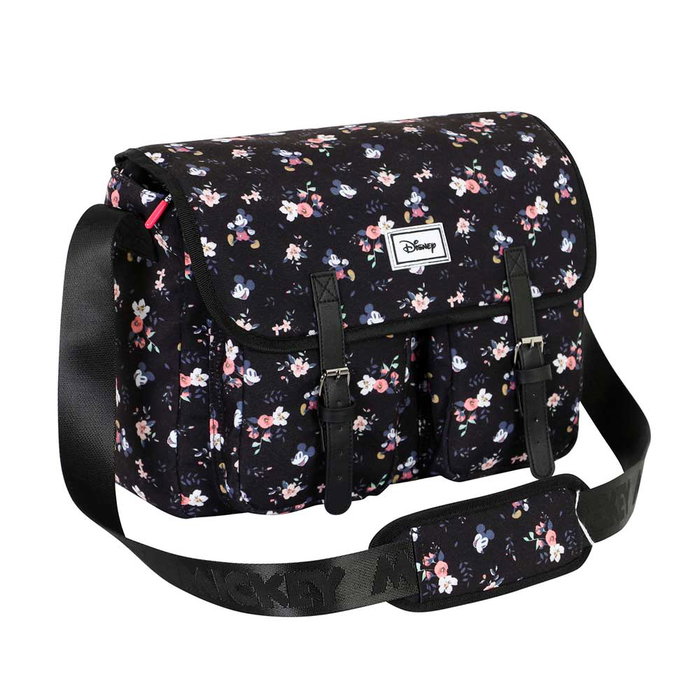 Bolso Satchel Grande Nature Disney Mickey Mouse Negro