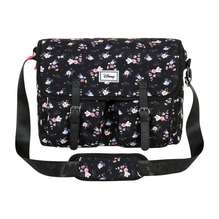 Bolso Satchel Grande Nature Disney Mickey Mouse Negro