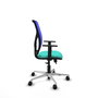 PIQUERAS Y CRESPO Silla de oficina Motilla con mecanismo Sincro/Traslack, Azul y Turquesa