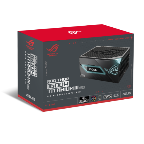 ASUS ROG -THOR-1600T3-GAMING-EVO 1600W 80+ Titanium Gris