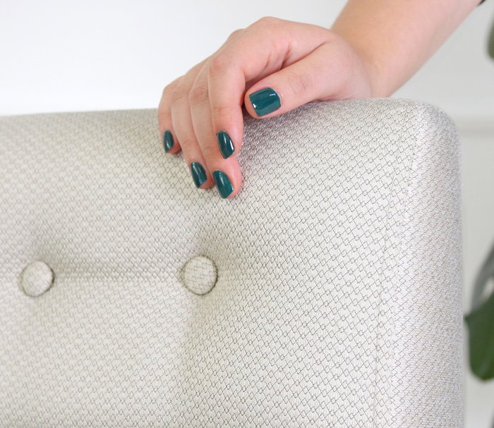 Atelier Del Sofa 9103 Puf Bohemio Crema 100% Algodón, Patas Madera, Diseño Escandinavo y Hotelero