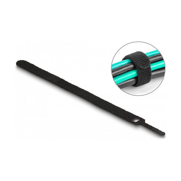 DeLOCK Bridas para cables con gancho y lazo 200 x 12 mm Negro (10 unidades) DeLOCK Bridas para cables con gancho y lazo 200 x 12 mm Negro (10 unidades)