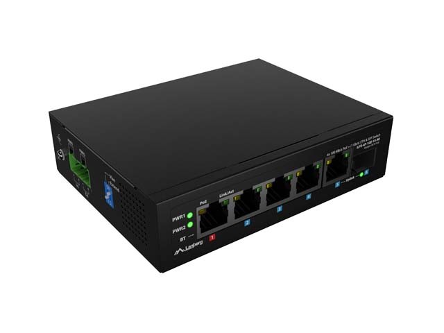 LANBERG Switch LANBERG Industrial PoE 1xBT 3xAT SFP/ETH DIN LANBERG Switch LANBERG Industrial PoE 1xBT 3xAT SFP/ETH DIN