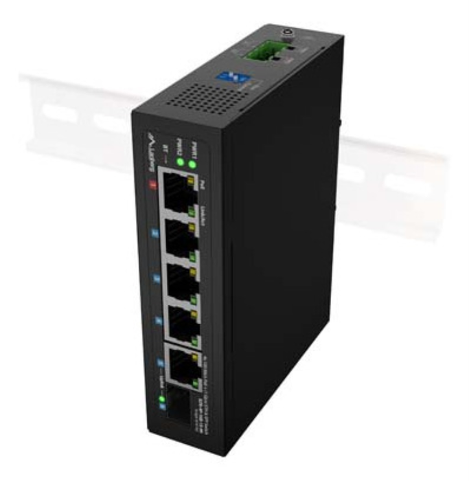 Lanberg ILFE-4P-1GE-1S-90 Switch No Administrado PoE 1U Negro Lanberg ILFE-4P-1GE-1S-90 Switch No Administrado PoE 1U Negro