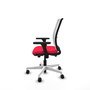 PIQUERAS Y CRESPO Silla de oficina Haches con mecanismo Sincro/Traslack, Rojo y Blanco