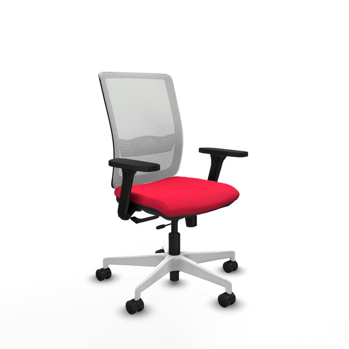 PIQUERAS Y CRESPO Silla de oficina Haches con mecanismo Sincro/Traslack, Rojo y Blanco PIQUERAS Y CRESPO Silla de oficina Haches con mecanismo Sincro/Traslack, Rojo y Blanco
