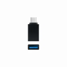 Nano Cable 10.02.0010 Adaptador USB Hembra a USB Tipo-C Macho 3.1 Negro Aluminio Carga y Datos
