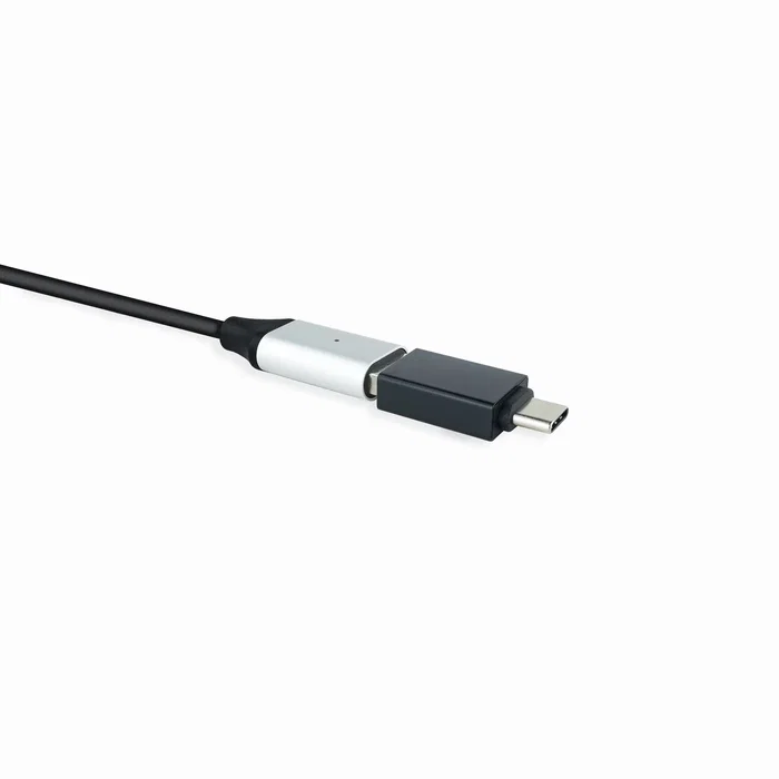 Nano Cable 10.02.0010 Adaptador USB Hembra a USB Tipo-C Macho 3.1 Negro Aluminio Carga y Datos