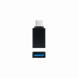 NANO CABLE Adaptador Nano Cable USB C/M - USB A/H 3.1 Negro