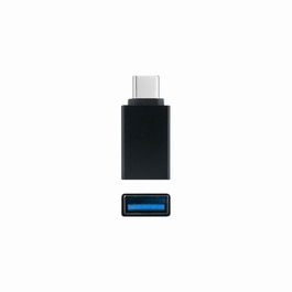 NANO CABLE Adaptador Nano Cable USB C/M - USB A/H 3.1 Negro
