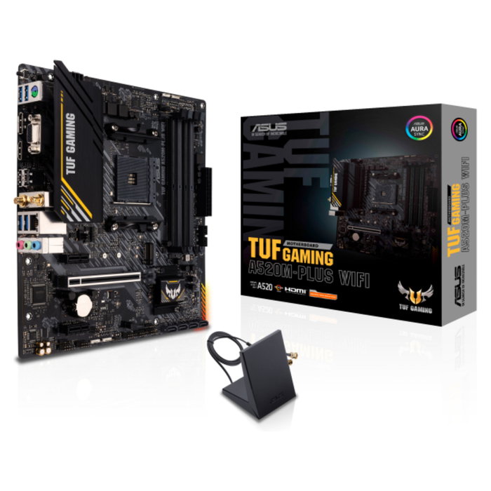 ASUS TUF GAMING A520M-PLUS WIFI AMD A520 Micro ATX AM4 ASUS TUF GAMING A520M-PLUS WIFI AMD A520 Micro ATX AM4
