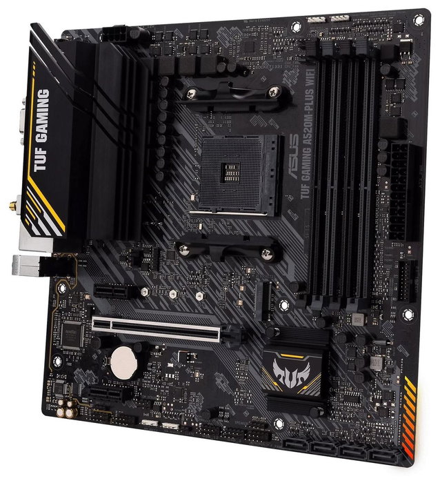 ASUS TUF GAMING A520M-PLUS WIFI AMD A520 Micro ATX AM4 ASUS TUF GAMING A520M-PLUS WIFI AMD A520 Micro ATX AM4