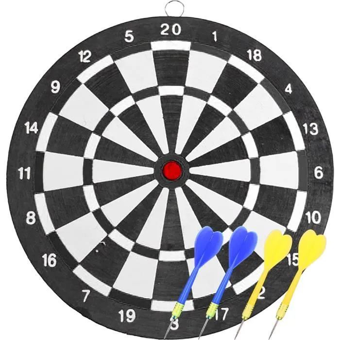 Sport And Fun Set de Diana y Dardos con 4 Dardos, Diámetro 25 cm Sport And Fun Set de Diana y Dardos con 4 Dardos, Diámetro 25 cm