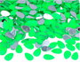 Innspiro Gemas decorativas acrílicas gota verde fluor 8x13mm, 2000u. aprox.