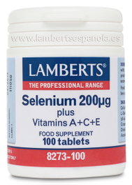 LAMBERTS Selenio 200 mcg con Vitaminas A, C y E