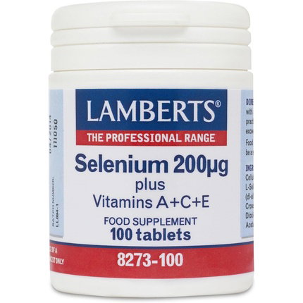 LAMBERTS Selenio 200 mcg con Vitaminas A, C y E (100 tabletas)