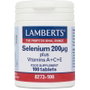 LAMBERTS Selenio 200 mcg con Vitaminas A, C y E (100 tabletas)