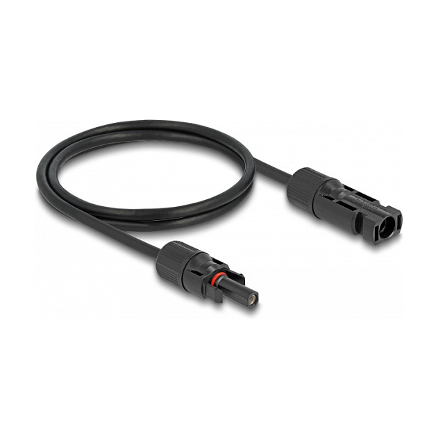 DeLOCK Cable solar DL4 4 mm² macho a hembra 1 m negro