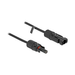 DeLOCK Cable solar DL4 4 mm² macho a hembra 1 m negro