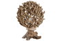 DKD Home Decor Lámpara de Sobremesa de Madera Tronquitos Marrón