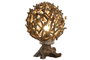 DKD Home Decor Lámpara de Sobremesa de Madera Tronquitos Marrón