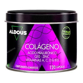 ALDOUS BIO Colágeno Hidrolizado con Ácido Hialurónico, Coenzima Q10 y Zinc