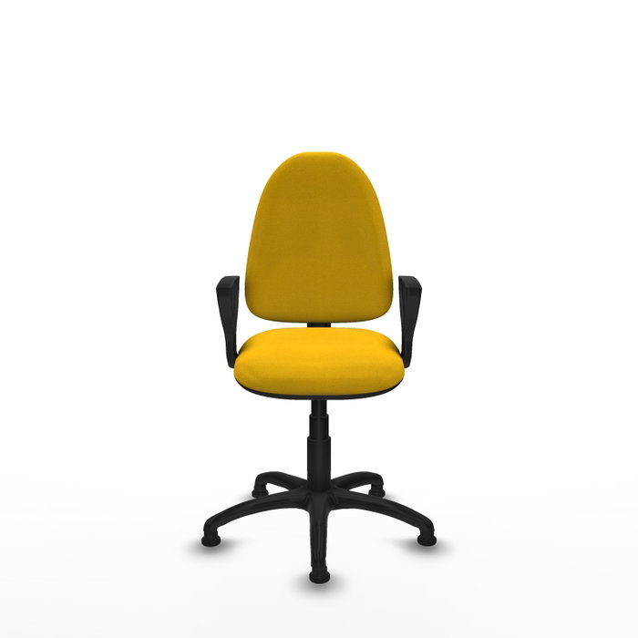 PIQUERAS Y CRESPO Silla de oficina Aýna Amarilla con Brazos Fijos PIQUERAS Y CRESPO Silla de oficina Aýna Amarilla con Brazos Fijos