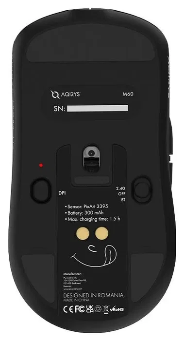 AQIRYS M60 Ratón gaming inalámbrico 26000 DPI óptico negro AQIRYS M60 Ratón gaming inalámbrico 26000 DPI óptico negro